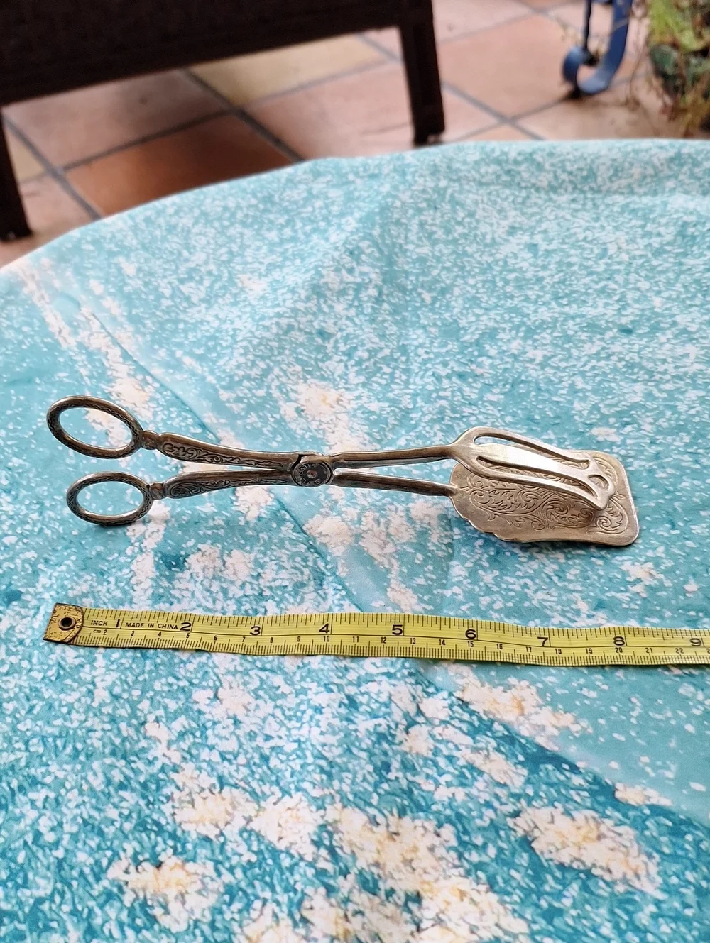 Vintage Silver Plated Ornate Sugar Tongs